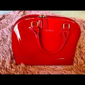 COPY - NWOT Patent Red satchel bag